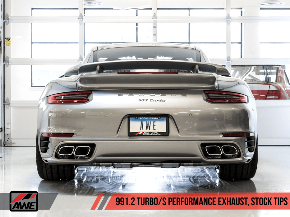AWE TUNING PORSCHE 991.2 TURBO AND TURBO S PERFORMANCE EXHAUST SYSTEM - GRDtuned