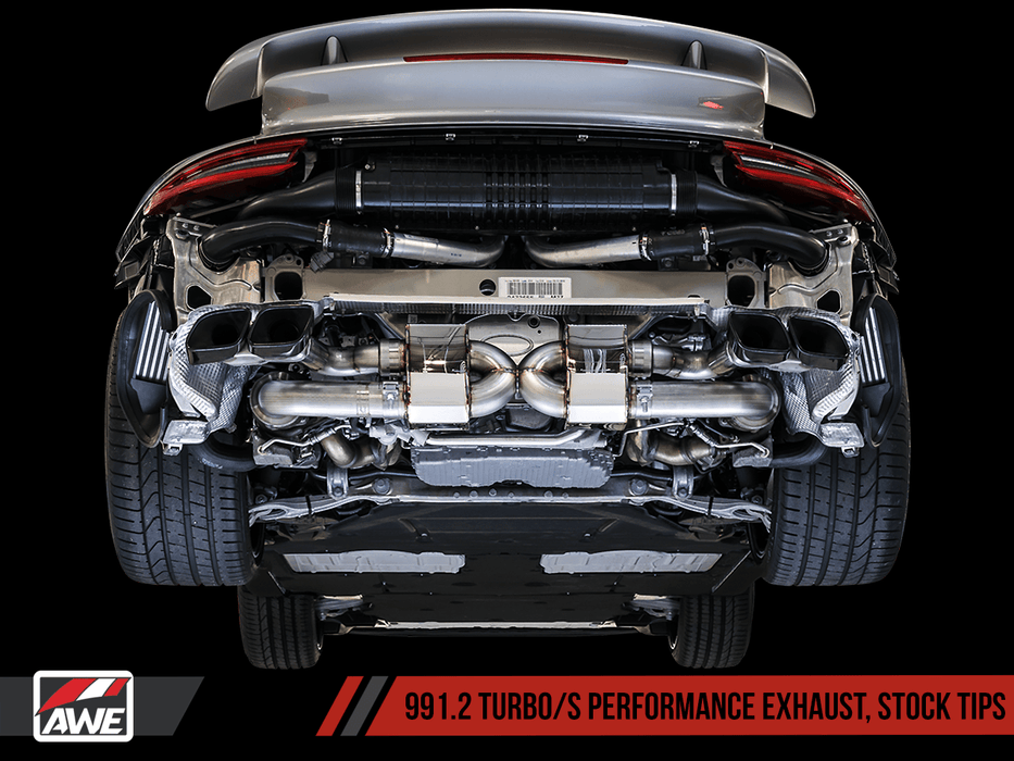 AWE TUNING PORSCHE 991.2 TURBO AND TURBO S PERFORMANCE EXHAUST SYSTEM - GRDtuned